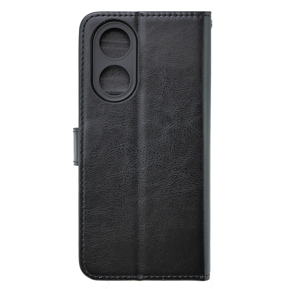 Etui z klapką do Oppo A58 4G, Crazy Horse Wallet, czarne