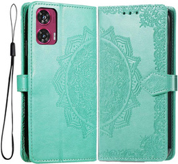 Etui z klapką do Motorola Edge 50 Fusion 5G, Mandala, zielone