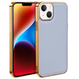 Etui do iPhone 14 Plus, Cowhide Leather, szare