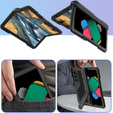 Etui pancerne do Samsung Galaxy Z Fold6 5G, aluminiowe, z podstawką i miejscem na rysik, czarne