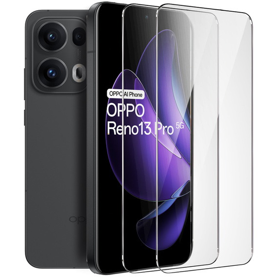 2x Szkło Hartowane do Oppo Reno 13 Pro, ERBORD 9H Hard Glass, szybka