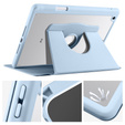 Etui do iPad 10.2" 2021/2020/2019 (9/8/7 gen.), z miejscem na rysik, Obrotowe 360°, Niebieskie