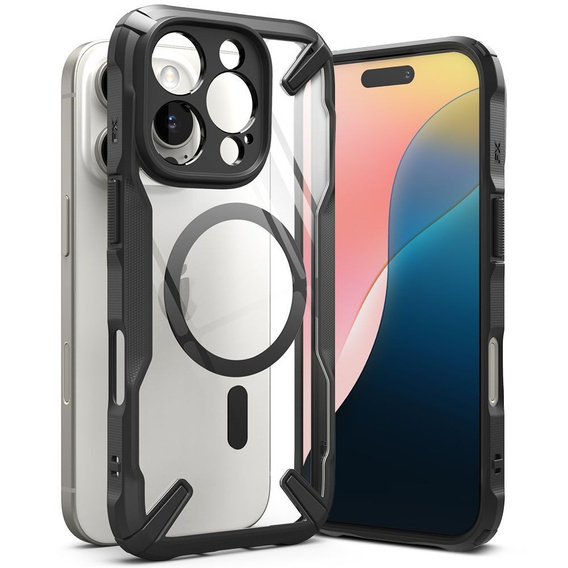 Etui Ringke do iPhone 16 Pro Max, Fusion X MagSafe, Przezroczyste / Czarne