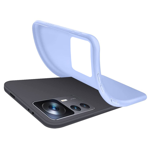 Etui do Xiaomi 12T 5G / 12T Pro 5G, Silicone Lite, fioletowe