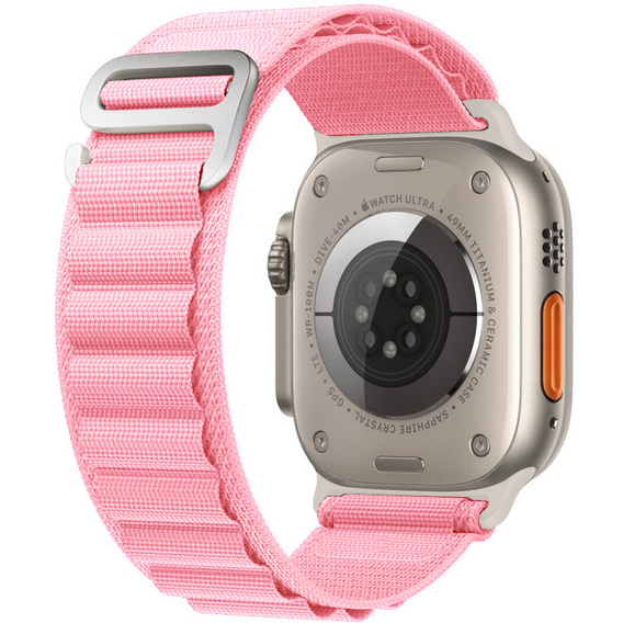 Pasek Nylonowy do Apple Watch 1/2/3/4/5/6/7/8/9/SE/Ultra/Ultra 2 42/44/45/49mm, Różowy