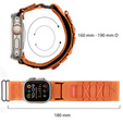 Pasek Nylonowy ERBORD Runner do Apple Watch 1/2/3/4/5/6/7/8/9/10/11/SE Ultra 1/2/3 42/44/45/46/49mm, Pomarańczowy