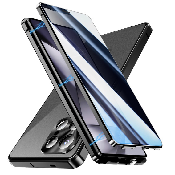 Etui do Samsung Galaxy S25 Ultra, Privacy Dual Glass, czarne