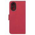 Etui z klapką do Oppo A58 4G, Card Slot, czerwone