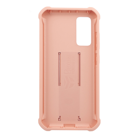 Etui pancerne do Samsung Galaxy S20 FE, Dexnor Full Body, różowe rose gold