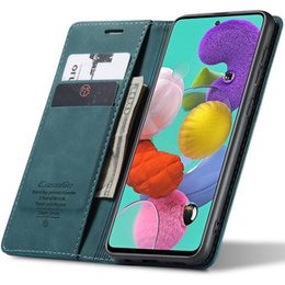 Etui CASEME do Samsung Galaxy A51, Leather Wallet Case, zielone