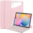 Etui z klawiaturą do Samsung Galaxy Tab S6 Lite 10.4" 2020/2022/2024, Rotary 360° Leather, różowe rose gold