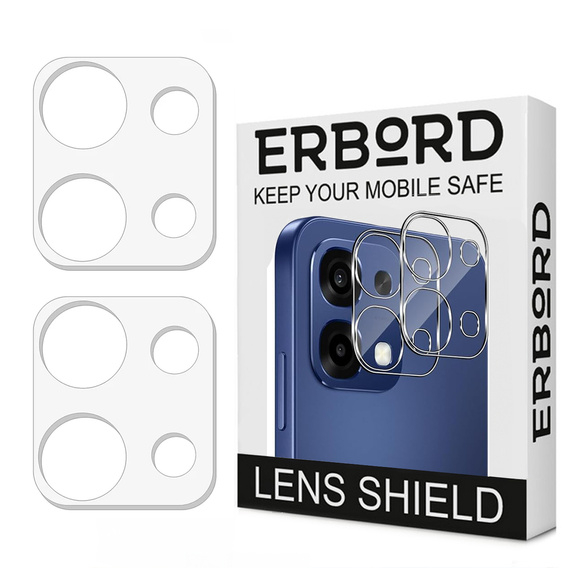 2x Szkło hartowane na aparat ERBORD do Oppo A6 Pro 5G, Przezroczyste