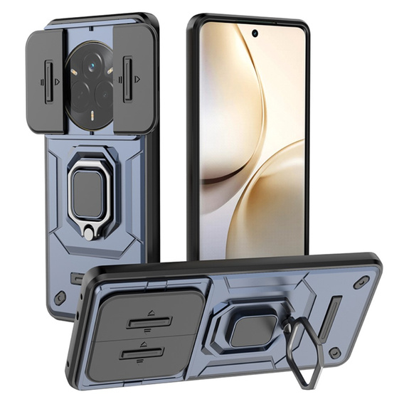 Etui pancerne do Realme 14 Pro 5G, CamShield Slide, niebieskie