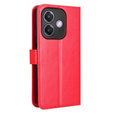 Etui z klapką do Oppo A40 / Oppo A40m, Crazy Horse Wallet, czerwone