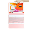 Etui z klawiaturą do iPad 10.2" 2021/2020/2019 (9/8/7 gen.), Keyboard Cover Pen Slot, różowe rose gold