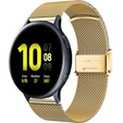 Bransoleta Milanese + Etui z osłoną na ekran do do Samsung Galaxy Watch Active 2 44mm, Złoty
