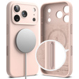 Etui Ringke do iPhone 17 Pro, Silicone MagSafe, Pink Sand