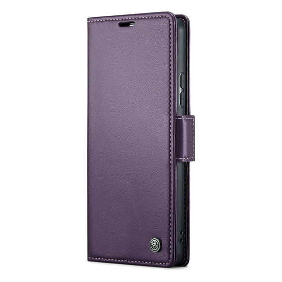 Etui z klapką CASEME do Samsung Galaxy A54 5G, Litchi Wallet, fioletowe