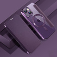 Etui z klapką do iPhone 15, RFID Wallet MagSafe z ochroną aparatu, fioletowe