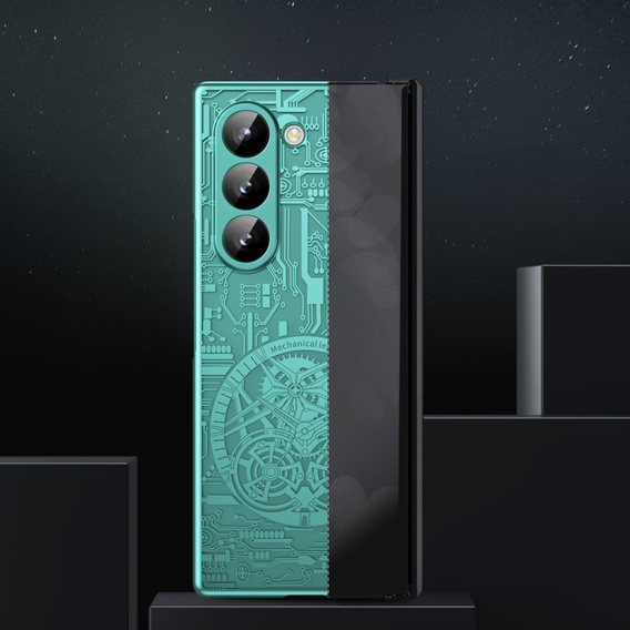 Etui do Samsung Galaxy Z Fold6 5G, Mechanical Legend, zielone