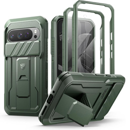 Etui pancerne do Google Pixel 9 Pro, Dexnor Full Body (Two Frames), zielone