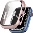 2w1 Etui + Szkło Hartowane do Apple Watch 7/8/9 41MM, Różowe złoto