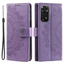 Etui z klapką do Xiaomi Redmi Note 11/11S, Mandala, fioletowe