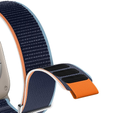 Pasek Nylonowy do Apple Watch 1/2/3/4/5/6/7/8/9/10/11/SE Ultra 1/2/3 42/44/45/46/49mm, Granatowy/Pomarańczowy