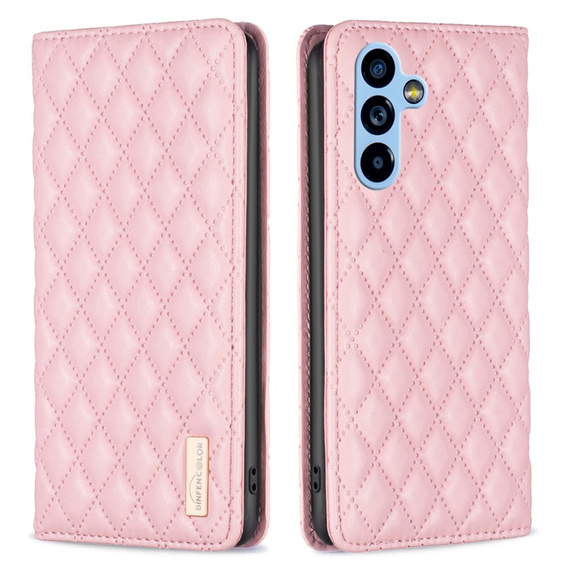 Etui z klapką do Samsung Galaxy A54 5G, Wallet, BINFEN COLOR, różowe