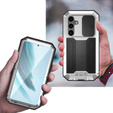Etui pancerne do Samsung Galaxy S25+ Plus, R-JUST, srebrne