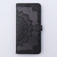 Etui z klapką do Motorola Moto G54 5G, Mandala, czarne