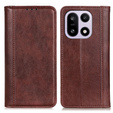 Etui z klapką do OnePlus 15, Split Leather, brązowe