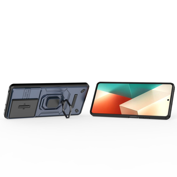 Etui KickStand Camera Lens do Xiaomi Redmi Note 13 5G, niebieskie