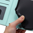 Etui z klapką do iPhone 16 Pro Max, Rhombus Crossbody Leather, zielone