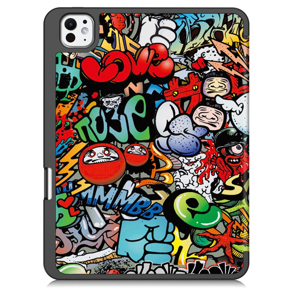 Etui do iPad Pro 11" 2024 (5 gen.), Smartcase, graffiti