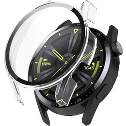 2w1 Etui + Szkło hartowane do Huawei Watch GT 3 46mm, Przezroczyste