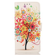 Etui z klapką do Motorola Moto E13, Wallet, Flower Tree pomarańczowe