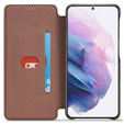 Etui z klapką do Samsung Galaxy S22+ Plus 5G, LC.IMEEKE, kawowe