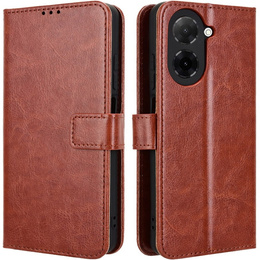 Etui z klapką do Xiaomi Redmi A5, Crazy Horse Wallet, brązowe
