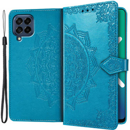 Etui z klapką do Samsung Galaxy M53 5G, Mandala, niebieskie