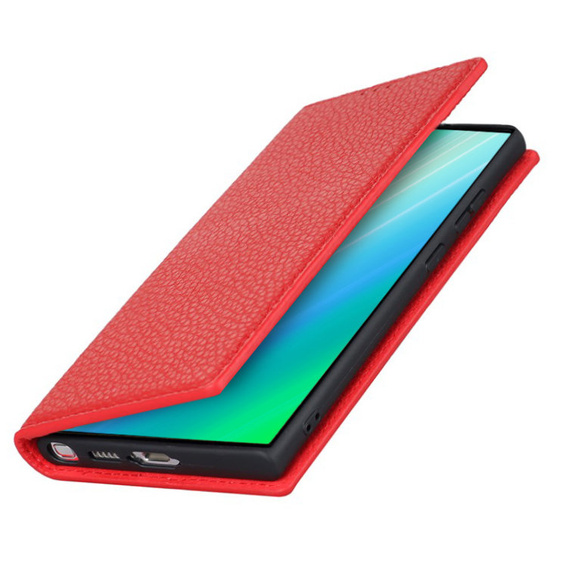 Skórzane etui do Samsung Galaxy S23 Plus, ERBORD Grain Leather, czerwony