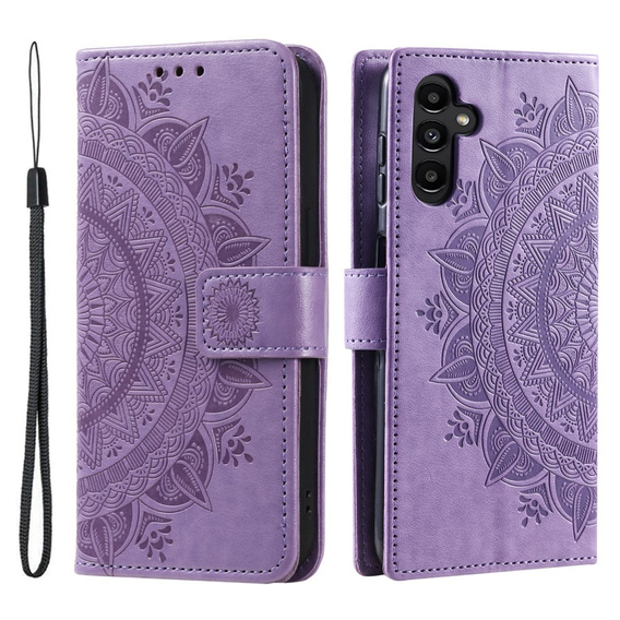 Etui z klapką do Samsung Galaxy A35 5G, Mandala, fioletowe