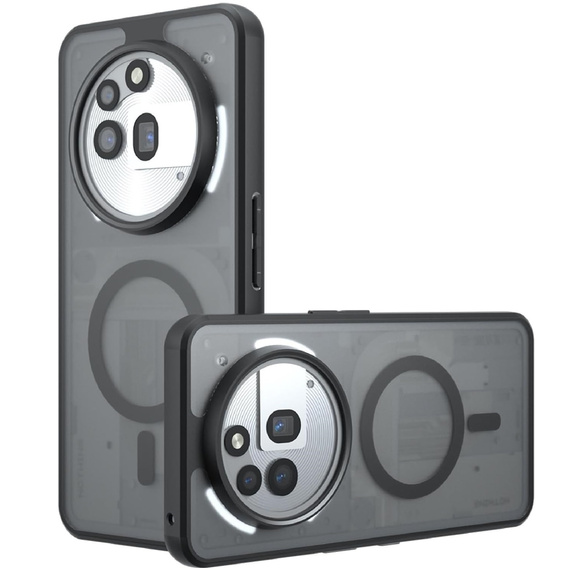 Etui do Nothing Phone 3A Pro, do MagSafe, ERBORD Matt Case, czarny