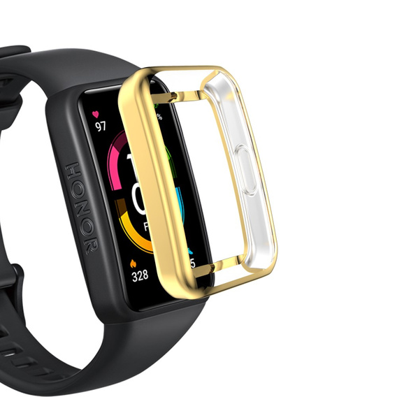 2w1 Etui z osłoną na ekran do Huawei Band 6/7, Złote