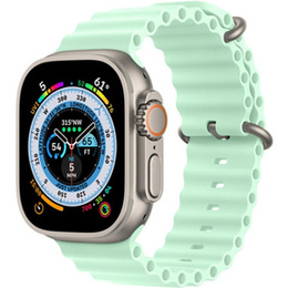 Pasek Silikonowy do Apple Watch 1/2/3/4/5/6/7/8/9/10/11/SE Ultra 1/2/3 42/44/45/46/49mm, Turkusowy