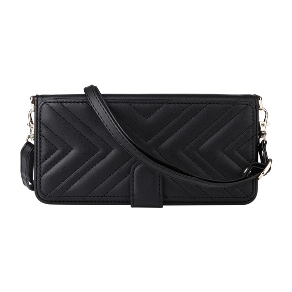 Etui z klapką do Xiaomi Poco F7 Ultra, Crossbody Leather Wallet, czarne