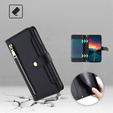 Etui z klapką do Realme 14 Pro+ 5G, Wallet Zipper Pocket, czarne