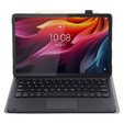 Etui z klawiaturą do Lenovo Tab K11 Plus, Leather Pen Slot TouchPad, czarne