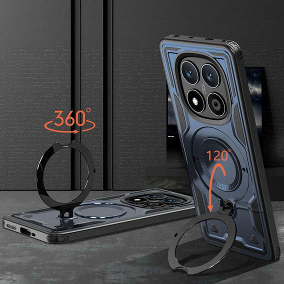 Etui do Xiaomi Redmi Note 14 Pro+ 5G, Military MagSafe, niebieskie