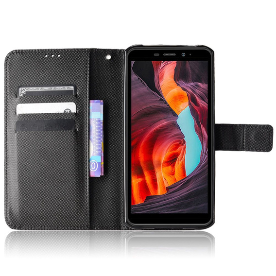 Etui z klapką do Ulefone Armor X10 / X10 Pro, Wallet Smart Magnet Case, czarne